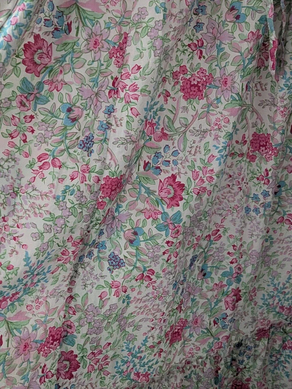April Cornell Garden Dress Floral Smocked Puff Sleeve Cottagecore Maxi M - Picture 5 of 12
